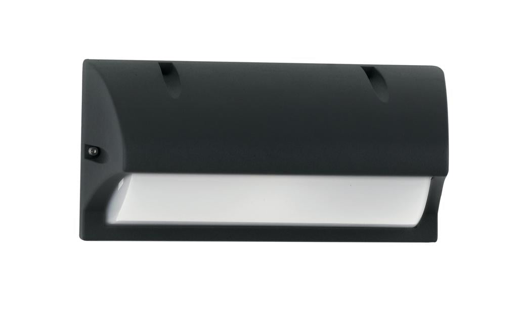 Applique per esterno in alluminio finitura antracite con diffusore opale in policarbonato IP54 1XE27 non inclusa ATLANTA Applique per esterno in alluminio finitura antracite con diffusore opale in policarbonato IP54 1XE27 non inclusa ATLANTA